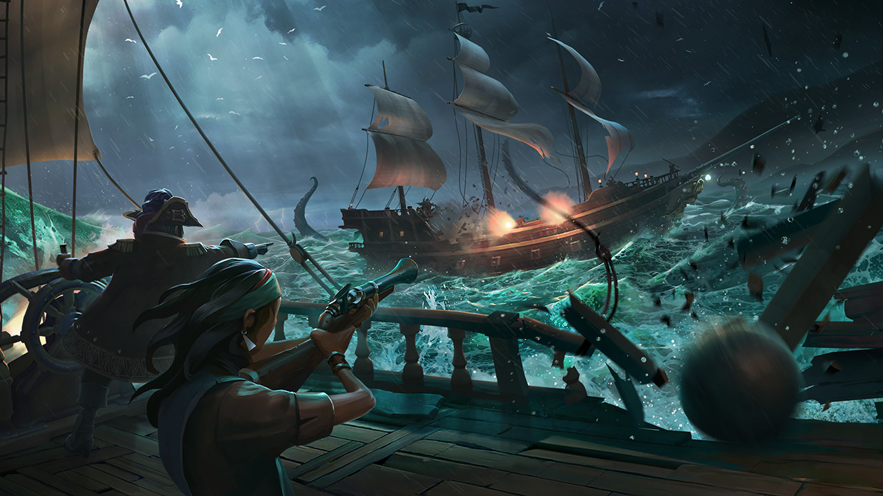تماشا کنید: پنج دقیقه از گیم‌پلی Sea of Thieves 1