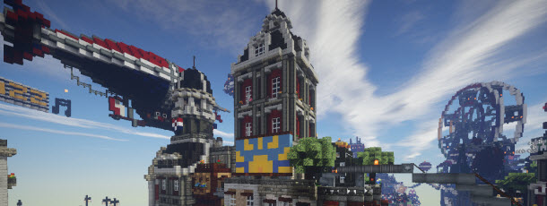 این بار شهر کلمبیا در Minecraft 3