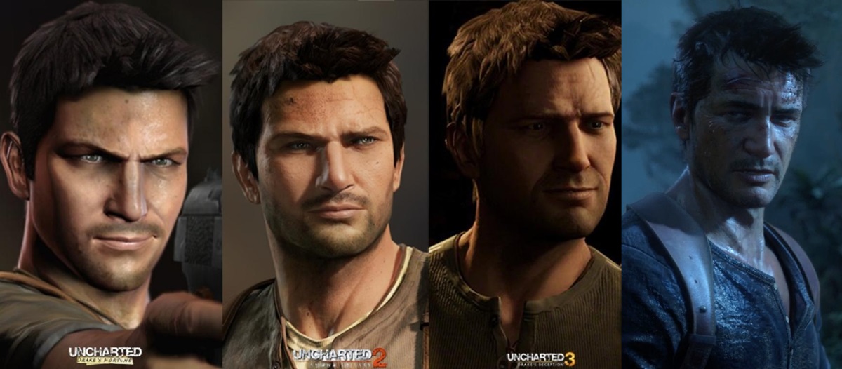 مقایسه تصویری Nathan Drake در سری های Uncharted 4