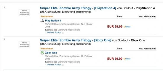 عنوان Sniper Elite: Z A T توسط آمازون آلمان برای کنسول های نسل جدید لیست شد 14