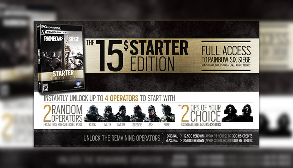 Rainbow Six Siege: Starter Edition فقط با قیمت 15 دلار 1