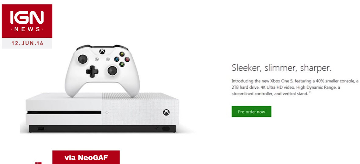 اولین تصاویر از XBOX One slim لو رفت!!!