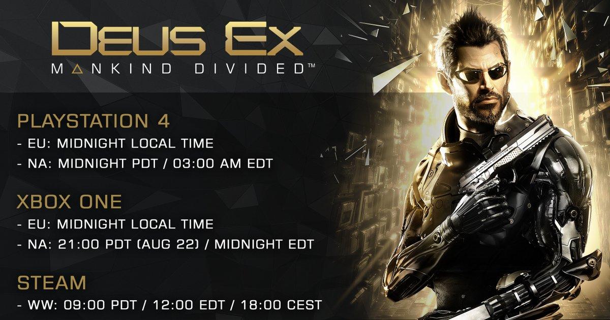 تاریخ عرضه Deus Ex: Mankind Divided