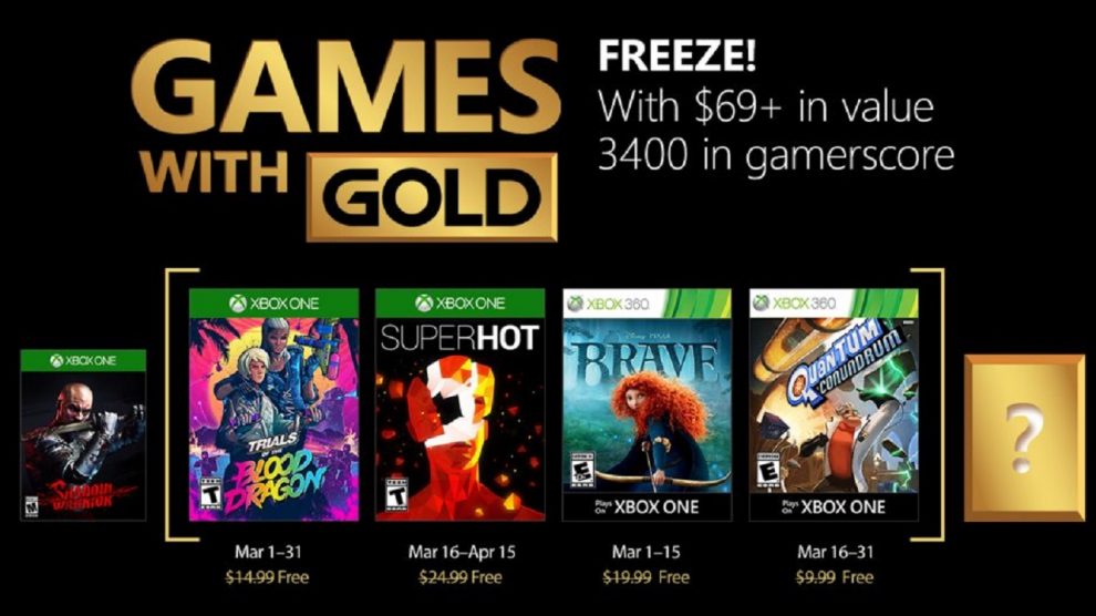 بازی‌های رایگان ماه مارچ سرویس Xbox Live Gold معرفی شد