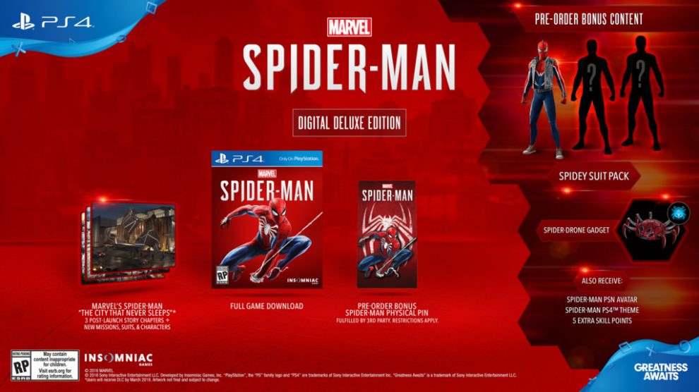 اعلام جزئیات گرافیکی و بسته‌های قابل دانلود Spider-Man 2