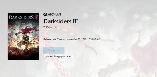 تاریخ عرضه احتمالی بازی Darksiders 3 لو رفت 1