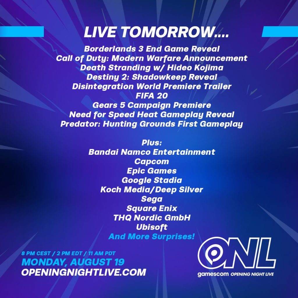دانلود کامل Opening Night Live Gamescom 2019 1